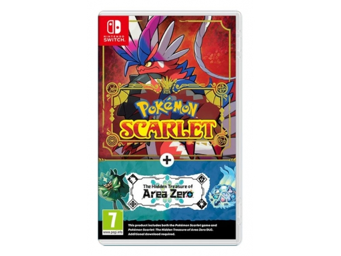 Jogo Nintendo Switch Pokémon Scarlet + DLC The Hidden Treasure of Area Zero